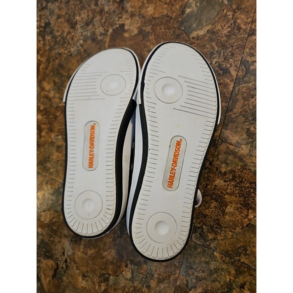 HARLEY DAVIDSON - Boys Canvas Black-white Shoe Size 5 (Converse Style) - Picture 7 of 10